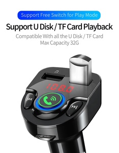 BT điện áp kép USB sạc <span class=keywords><strong>FM</strong></span> <span class=keywords><strong>Transmitter</strong></span> <span class=keywords><strong>carkit</strong></span> rảnh tay không dây Bluetooth MP3 xe MP3 Máy nghe nhạc - Product Image 3