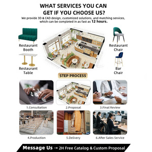 Custom Design Modern Cafe Bench Seating Fast Food Restaurant Table And Chairs Coffee Shop <strong>Sofa</strong> - Product Image 4