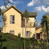 Maison Préfabriquée WPC Extérieure Roumanie, Cabane en Bois Composite WPC, Panneau Mural de Jardin en Composite Bois-Plastique, Maisonnette en Bois