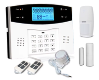 Sistem Alarm GSM untuk Keamanan Rumah Sensor Gerak PIR Berkabel Plastik Portabel dengan Deteksi Pintu/Asap
