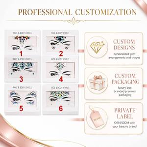 <span class=keywords><strong>Gioielli</strong></span> per il Viso, Adesivi con Strass Autoadesivi, Cristalli per la Fronte, Adesivi per Trucco Corpo per Feste e Festival - Product Image 3