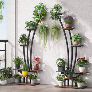 Étagère de rangement en <span class=keywords><strong>fer</strong></span> <span class=keywords><strong>forgé</strong></span> <span class=keywords><strong>pour</strong></span> plantes de vigne grimpantes, <span class=keywords><strong>support</strong></span> au sol multicouche <span class=keywords><strong>pour</strong></span> l'intérieur - Product Image 2