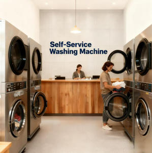 새롭게 디자인된 셀프 서비스 고품질 상업용 세탁 이중 건조기 세탁소/호텔 사업용 - Product Image 4
