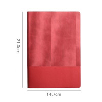 Carnet de planification quotidienne A5 en cuir PU personnalisé avec pendentif métallique carré, 160 pages, pour étudiants et écoles - Vente en gros