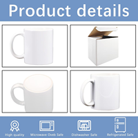 Mug à sublimation 11 oz vierge, livraison gratuite, logo personnalisé, mug à café en céramique de haute qualité, entrepôt américain, mug pour sublimation