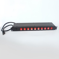 Barre d'alimentation PDU avec protection contre les surtensions, 10 prises haute puissance, extra-longues, 16A/32A, avec interrupteur indépendant