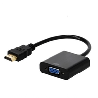 Convertidor de Cable HDMI a VGA HD 1080P con Salida de Audio, Adaptador Convertidor HDMI Macho a VGA Hembra 1080P para Tablet, Laptop, PC, TV