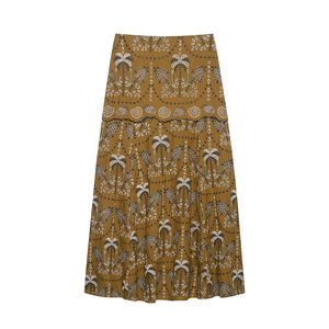 Maßgeschneidertes 2026 Damen-Set: Bedrucktes Hemd & Midi-Rock, Zweiteiliges Urlaubsoutfit mit Künstlerischem Blumenmotiv, OEM/ODM von Chinesischer Fabrik - Product Image 5