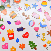 Bas quantité minimale de commande nouveau dessin animé autocollants belle dinosaure décalcomanie enfants bulle autocollants éducation cadeau bulle gonflé autocollants avec personnalisé