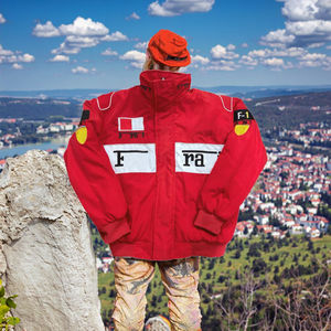 Chaqueta de Carreras F1 Retro Casual Suave de Alta Calidad OEM, Chaqueta Bomber Acolchada Personalizada al por Mayor, Transpirable, Resistente al Viento, con Bordado, Estilo Retro - Product Image 3