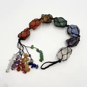 Pendentif de voiture en cristal, pierre brute, cinq couleurs, décoration suspendue pour la maison - Product Image 2