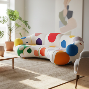 Set <span class=keywords><strong>di</strong></span> Divani Componibili <span class=keywords><strong>di</strong></span> Lusso Design Moderno Divano Chesterfield a Pois Arredamento <span class=keywords><strong>di</strong></span> Alta Qualità per Soggiorno Tessuto Personalizzabile - Product Image 2