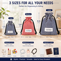 Sac à vêtements personnalisable, résistant à l'humidité, en tissu recyclé, avec cordon en lin et coton, impression tendance pour flacon de parfum ou d'huile essentielle