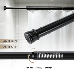 Barra de Cortina de Ducha de Metal Ajustable de 0.7-1.2m, Nueva, de 25mm <span class=keywords><strong>para</strong></span> Baño - Product Image 1