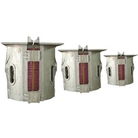 1 tonelada de chatarra de acero, chatarra, horno de fusión por inducción industrial de aleación de aluminio y cobre, horno de carcasa de aluminio