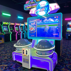 Machine d'arcade Dream Ball 2 joueurs, à monnayeur, 500W, jeu vidéo de fitness sportif avec trackball géant rotatif à 360 degrés et 18 niveaux - Product Image 5