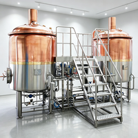 Équipement de brassage industriel de bière, cuve de fermentation 100L-1000L, contrôle PLC PID, chauffage à la vapeur, cuve sous pression SUS316