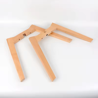 Cadre de chaise accessoires de meubles en gros pieds en bois de hêtre pour salle à manger Table ronde pieds de table en bois non finis