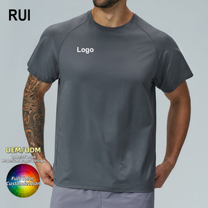 เสื้อยืดผู้ชาย RUIQUWIN สำหรับออกกำลังกาย แห้งเร็ว ระบายเหงื่อ เหมาะสำหรับฤดูร้อน ฟิตเนส กีฬา เดินป่า ตกปลา ออกกำลังกาย แขนสั้น ขายส่ง - Product Image 1