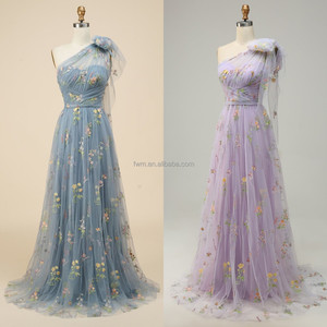 Élégant Fleur Tulle A-ligne Une Épaule Soirée Robe <span class=keywords><strong>De</strong></span> Soirée 2024 Robe <span class=keywords><strong>De</strong></span> Mariée pour les Femmes Invité <span class=keywords><strong>De</strong></span> <span class=keywords><strong>Mariage</strong></span> Sans Manches <span class=keywords><strong>Tenue</strong></span> Décontractée - Product Image 2