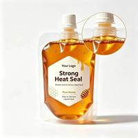 Usine d'emballage plastique sur mesure pour sachets à bec verseur de miel, qualité alimentaire, anti-fuite, Doypack autoportant, OEM 250ml/500ml/1L