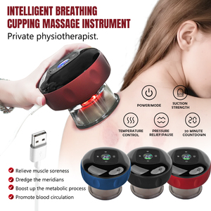 Machine de thérapie par ventouses électrique Masseur de thérapie par ventouses portable intelligent avec chauffage et aspiration à 12 niveaux - Product Image 5