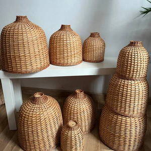 Pantalla de Lámpara Colgante de Ratán Natural, Cubierta de Luz de Mimbre Tejida a Mano en Vietnam para Iluminación de Isla de Cocina, Fabricante - Product Image 1