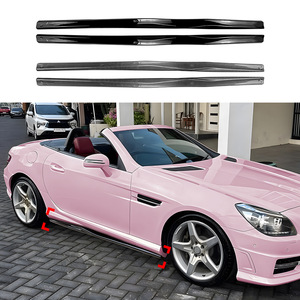Amp-Z Side Skirts For Mercedes-Benz SLK R172 2011-2015 Piano Black Carbon Fiber Texture Body Kit - Product Image 1
