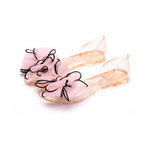 Sandales Décontractées d'Été pour Femmes à Talons Plats, Style Coréen, Motif Floral, Type Pêcheur, en Gelée, Bout Ouvert