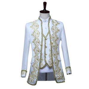 Conjunto de 3 Piezas, Disfraz de Príncipe Real Victoriano Steampunk, Chaqueta, Chaleco y Pantalones de Estilo Barroco Vintage, Traje de Novio para Hombre Adulto - Product Image 6