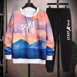 Conjunto Nuevo de Primavera y Otoño a la Moda <span class=keywords><strong>con</strong></span> Sudadera Tipo Pullover Casual y Holgada para Hombre <span class=keywords><strong>Camiseta</strong></span> de Manga Larga Ropa Deportiva <span class=keywords><strong>Traje</strong></span> de Dos Piezas - Product Image 6