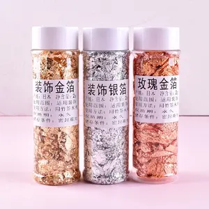 金/银/玫瑰金箔金粉箔由真正的金箔工艺纸食品装饰制成