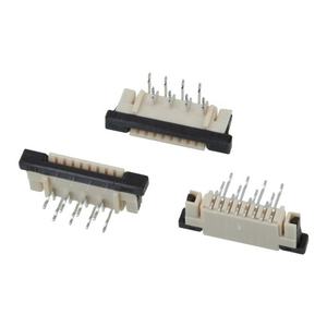 Connecteur FPC à contact coulissant en matériau LCP, ZIF droit SMT 1,0 mm, bornes en bronze phosphoreux - Product Image 4