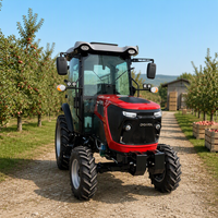 Tracteur agricole 75 CV 4x4 avec cabine confortable et climatisation pour le transport et la culture en verger DONOL