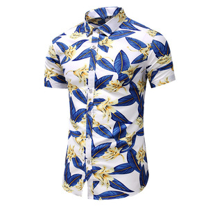 <span class=keywords><strong>Chemise</strong></span> hawaïenne de styliste pour hommes, grande taille 7XL, personnalisé, imprimé floral, en Polyester, décontracté, luxe, à manches courtes, pour l'été - Product Image 5