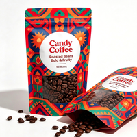 Sachet Doypack Personnalisé Mat pour Café Filtré avec Fermeture Éclair et Fenêtre, Qualité Alimentaire, Refermable, Vente en Gros Usine