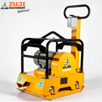 Compacteur à plaques électrique ZUJI PC100E 5 CV à démarrage manuel, haute efficacité pour les magasins de matériaux de construction et les machines de chantier