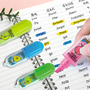 Sipa SH883 Mini Dễ Thương Văn Phòng Và Trường Học <span class=keywords><strong>Highlighter</strong></span> Bút Trái Cây Thơm Đánh Dấu Với Xiên Đầu Bàn Chải Khuyến Mại Văn Phòng Phẩm Thiết Lập - Product Image 3