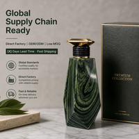 Flacon de parfum en verre cylindrique mat de qualité supérieure avec bouchon facetté, sérigraphié et estampé à chaud, 30 ml/50 ml/100 ml