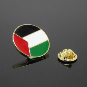 Broches personnalisées drapeau palestinien, badges en émail métallique, broches en alliage de zinc, <span class=keywords><strong>cadeau</strong></span> souvenir, vente en gros usine - Product Image 1
