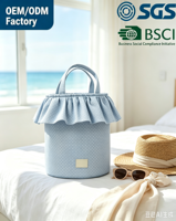 Sac à couches portable en coton grande capacité, résistant à l'eau, imprimé, pour bébé, organisateur suspendu pour poussette, sac de voyage pour jouets
