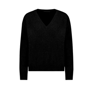 <b>Women's</b> V-Neck Wool Pullover Full Sleeve Solid Color Minimalist Autumn Knitted Sweater Anti-Pilling Regular Fit - Product Image 1