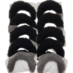 Cheveux humains vierges européens de 6 pouces, <span class=keywords><strong>style</strong></span> <span class=keywords><strong>afro</strong></span> 1b #   Barbes en dentelle 7x22cm pour hommes noirs - Product Image 5