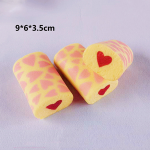 Jouet Squishy en PU Super Doux et Adhésif en Forme de Rouleau de Gâteau à Motif Cœur, à Rebond Lent, Anti-Stress, Cadeau pour Enfants et Adultes, Vente en Gros - Product Image 2
