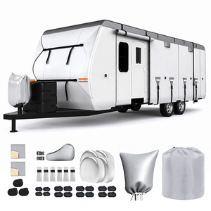 Housse de protection <span class=keywords><strong>pour</strong></span> camping-car et <span class=keywords><strong>remorque</strong></span>, imperméable, anti-poussière, résistante aux UV, tissu Oxford 420D multicouche, protection quatre saisons, 99% UV - Product Image 1
