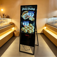 Pantalla Digital Portátil VETO, Tipo A-Frame, 32, 43, 49, 55 Pulgadas, FHD, para Publicidad en Cafés, Menús, Tiendas, Eventos y Promociones