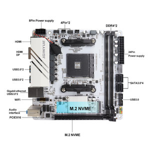 JGINYUE Nouvelle carte mère de jeu Mini-ITX AM4 <span class=keywords><strong>DDR4</strong></span> pour PC de bureau série <span class=keywords><strong>4000</strong></span>, ARGB NVME, compatible AMD Ryzen <span class=keywords><strong>4000</strong></span> Series-R3, optimisée P - Product Image 3