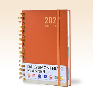 Agenda A5 à couverture rigide 2027 : Planificateur quotidien, suivi du temps, planificateur mensuel, journal personnel, carnet d'entraînement – Fournisseur - Product Image 1