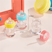 Jolie tétine pour enfants 6ml, en forme de bouteille de lait pour bébés, tubes vides brillants à lèvres, conteneurs avec baguettes pour emballage cosmétique