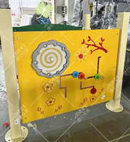 Panneau de jeu interactif extérieur pour enfants MT-LYZ010, mur d'activités cognitives en PE, équipement de terrain de jeu sensoriel préscolaire